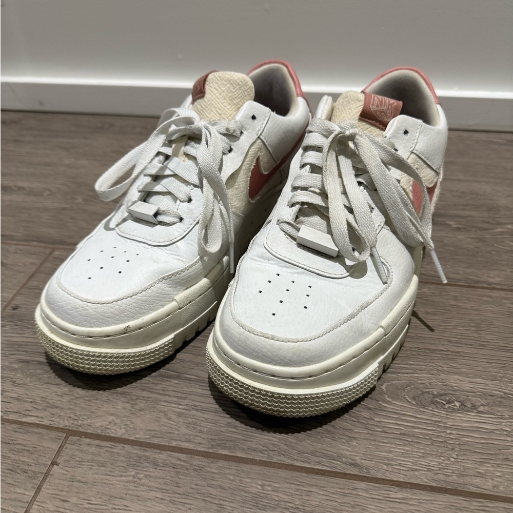 Nike White and Pink Athletic Shoes